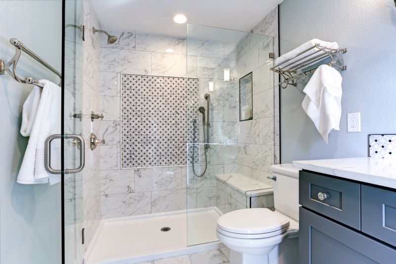 Elegant Shower with Mosaic Tile